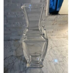 Baccarat Crystal Pearl Vase 10.25"Modern Minimalist Made in France